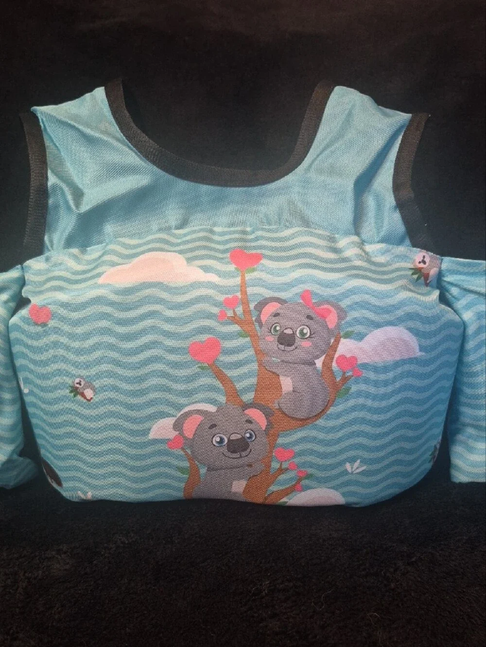 Kids Float Vest with Sea Animal Print - Blue